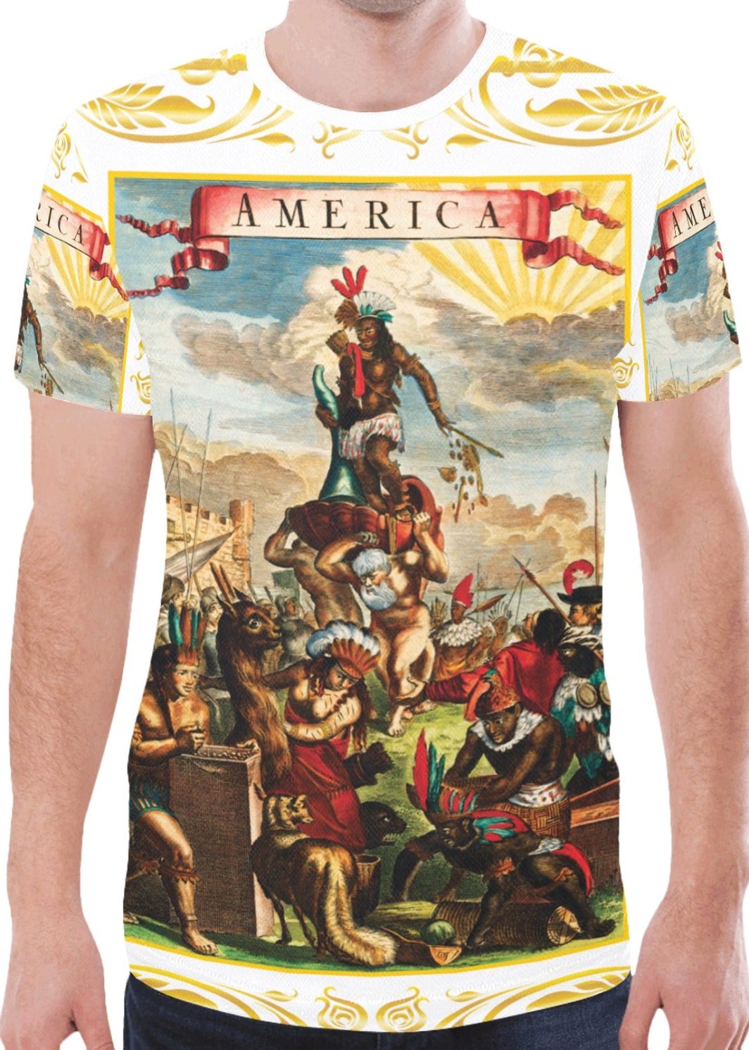 A4 America Exclusive AOP Tshirt White