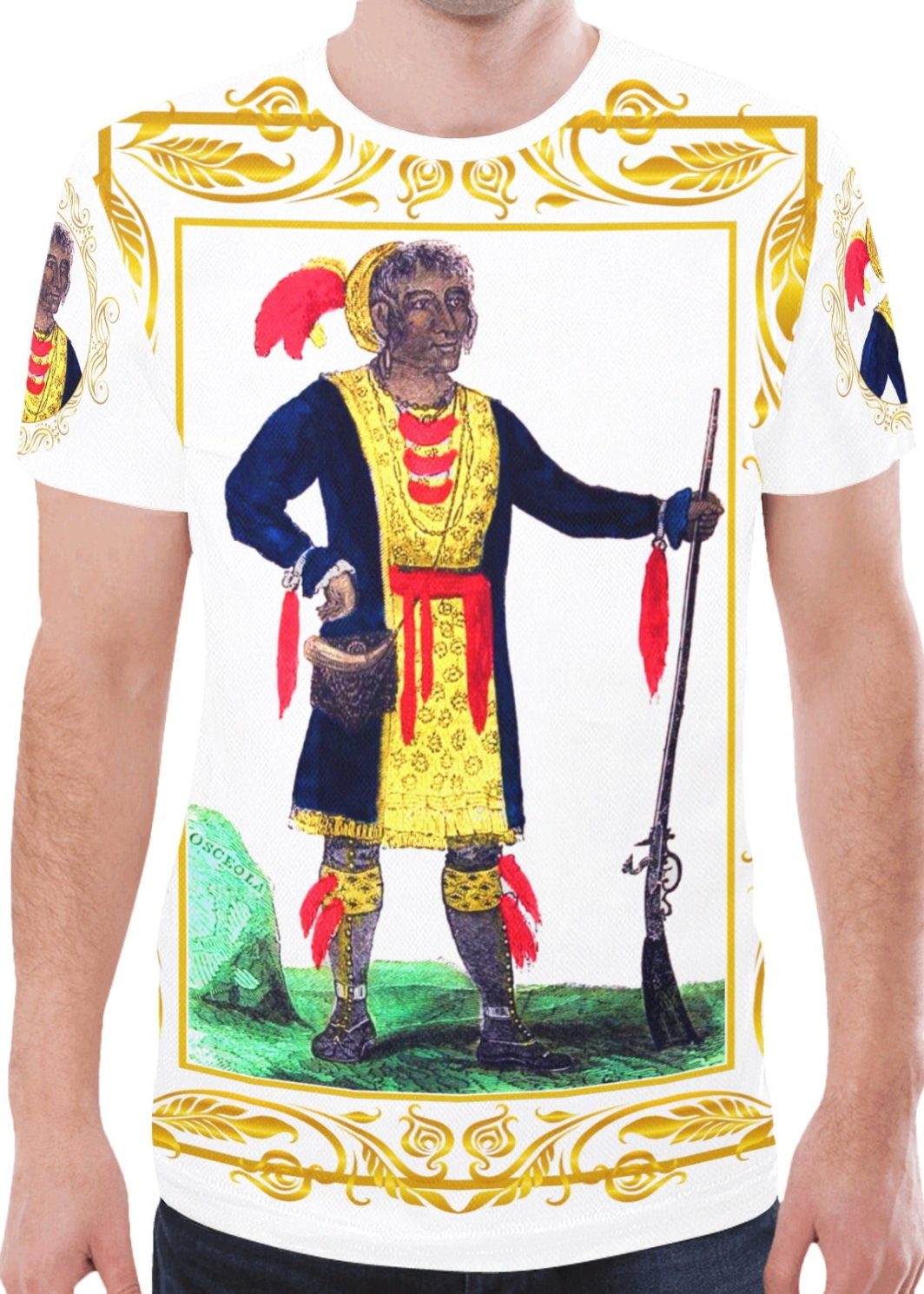 A4 War Chief Osceola AOP Tshirt White New