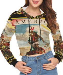 America Exclusive Women's Crop-Top Hoodie (XS-XXL)