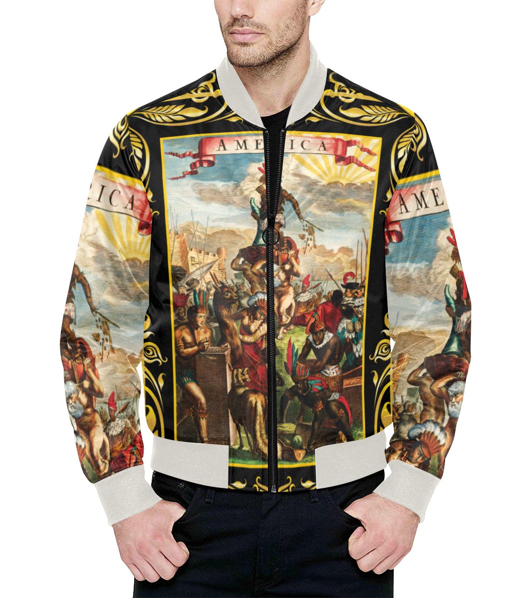 AMERICA EXCLUSIVE QUILTED BOMBER (W) TRIM