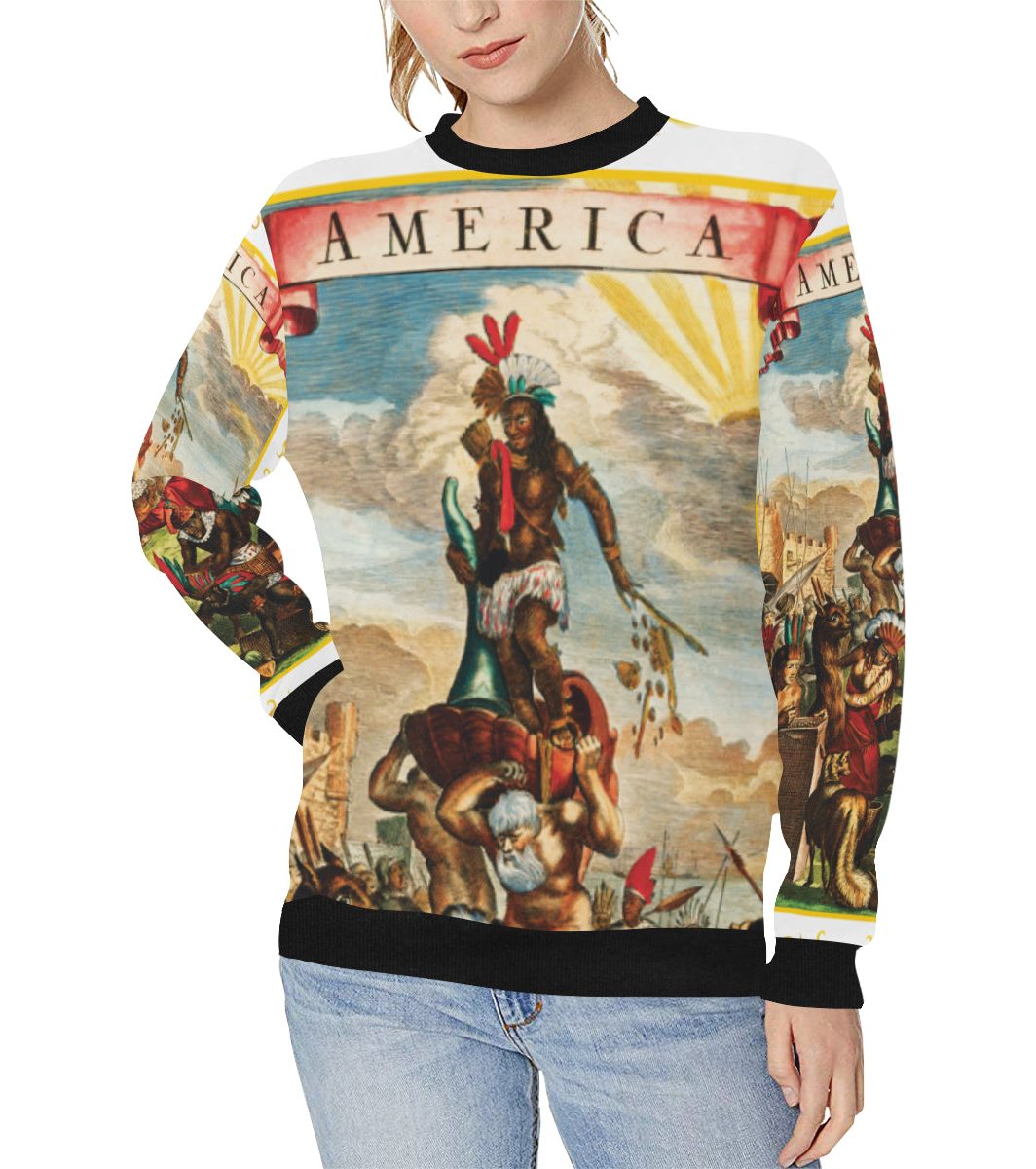 America Exclusive Women's Sweatshirt Blk Trim (XS-XL)