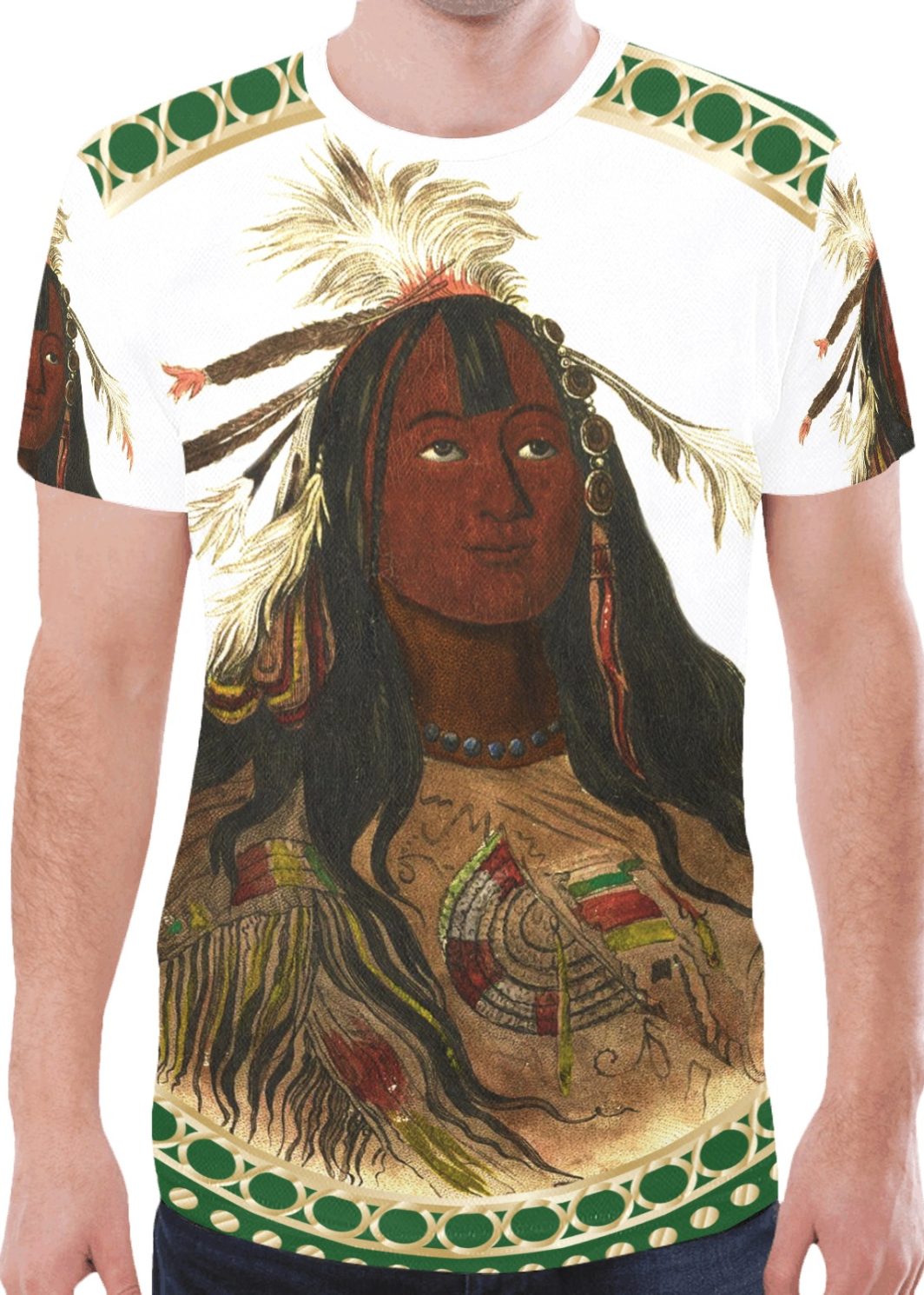 A4 H'co-a-h'co-a-h'cotes-min - Flat Head Warrior New All Over Print T-shirt for Men (Model T45)