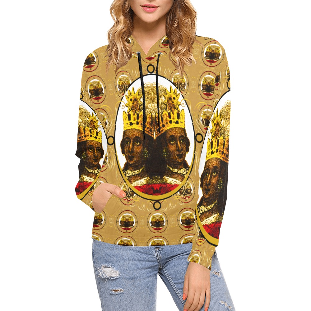 Empress Honey Brown Hoodie All Over Print Hoodie for Women (USA Size) (Model H13)