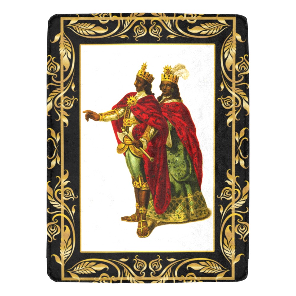 EMPEROR + EMPRESS 60x80 BLANKET BLACK Ultra-Soft Micro Fleece Blanket 60"x80"