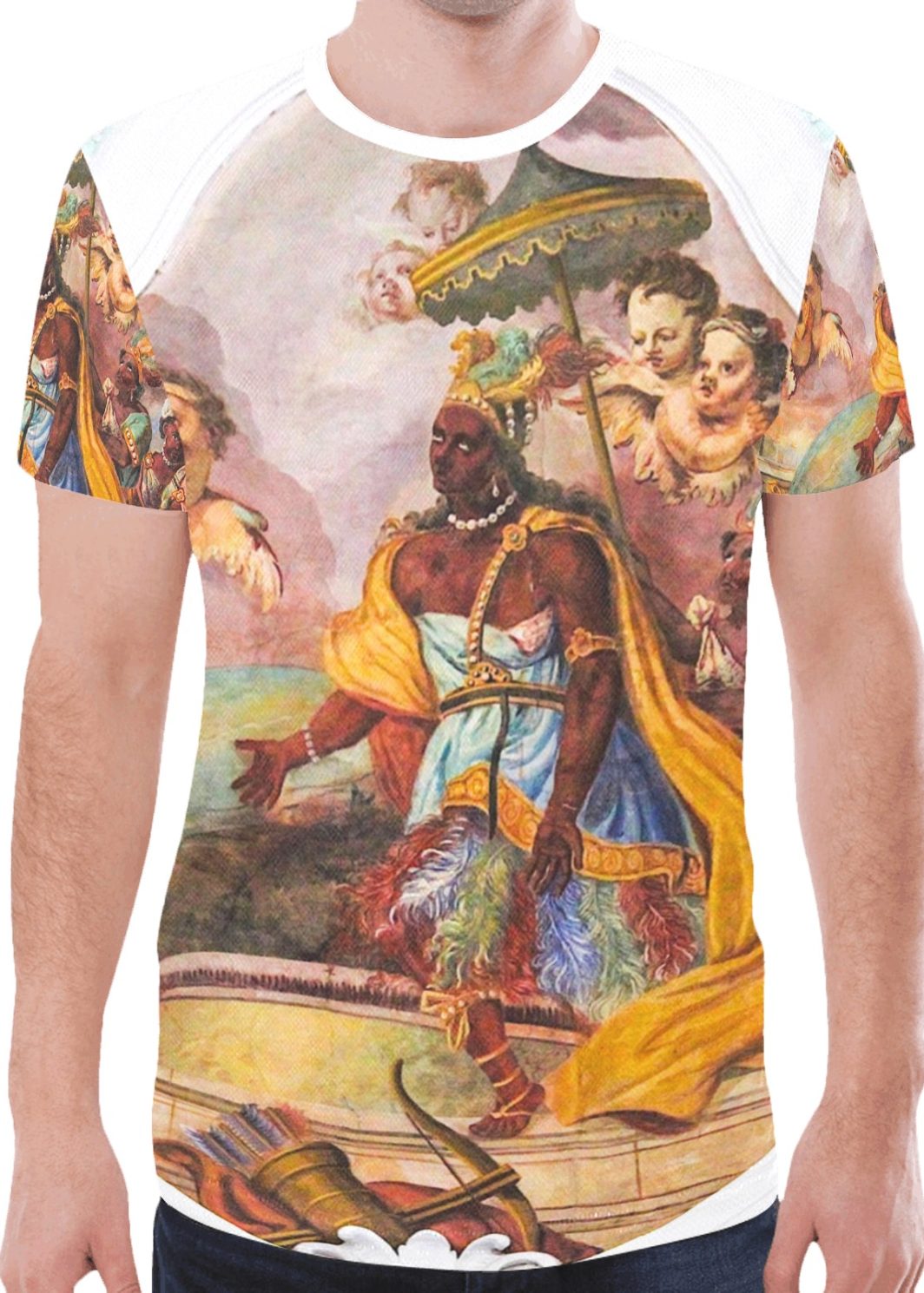 A4 AMERICAN PALACE FRESCO WHITE New All Over Print T-shirt for Men (Model T45)