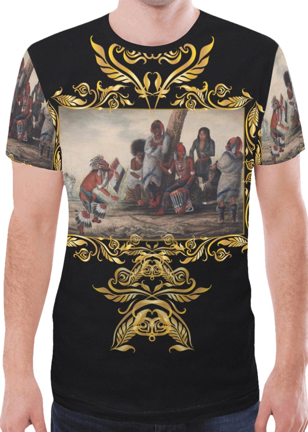 A4 Mississippi Indians AOP Tshirt Black New All Over Print T-shirt for Men (Model T45)