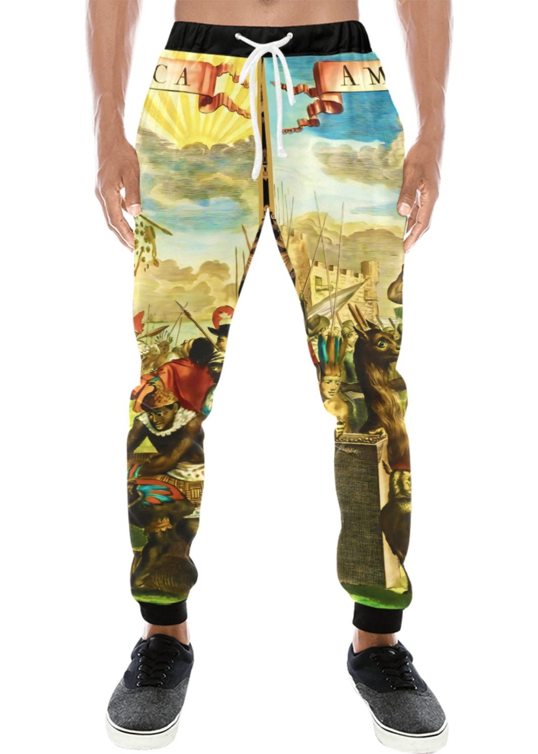 AMERICA-2024-Men's Sweatpants Men's All Over Print Sweatpants (Model L11)