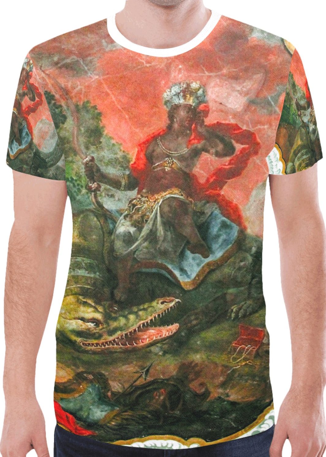 A4 AMERICAN PALACE FRESCO WHITE New All Over Print T-shirt for Men (Model T45)