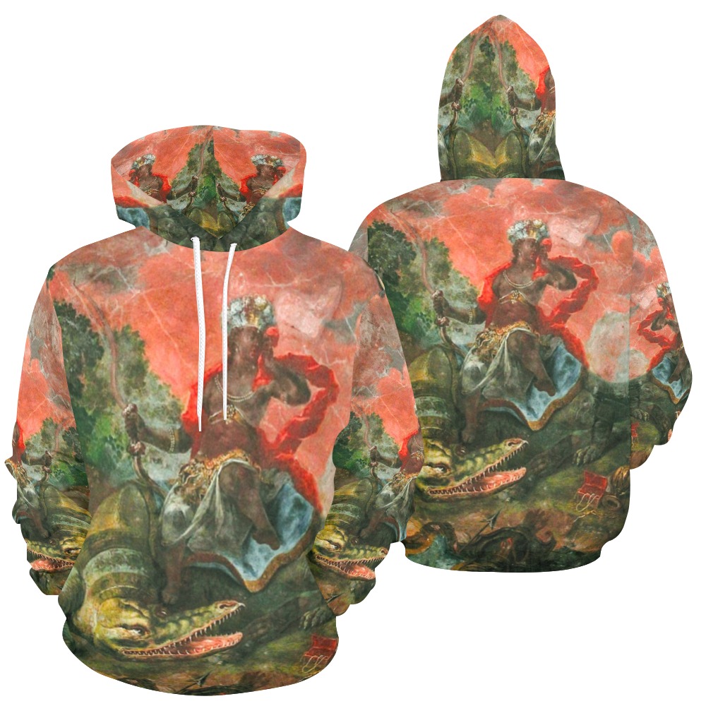AMERICA CLASSIC CASTLE FRESCO All Over Print Hoodie for Men (USA Size) (Model H13)