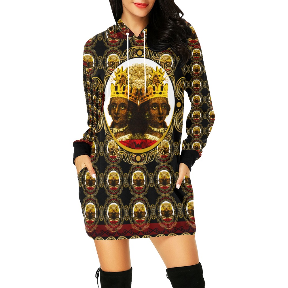 12x16-a4-19-ohoyo All Over Print Hoodie Mini Dress (Model H27)