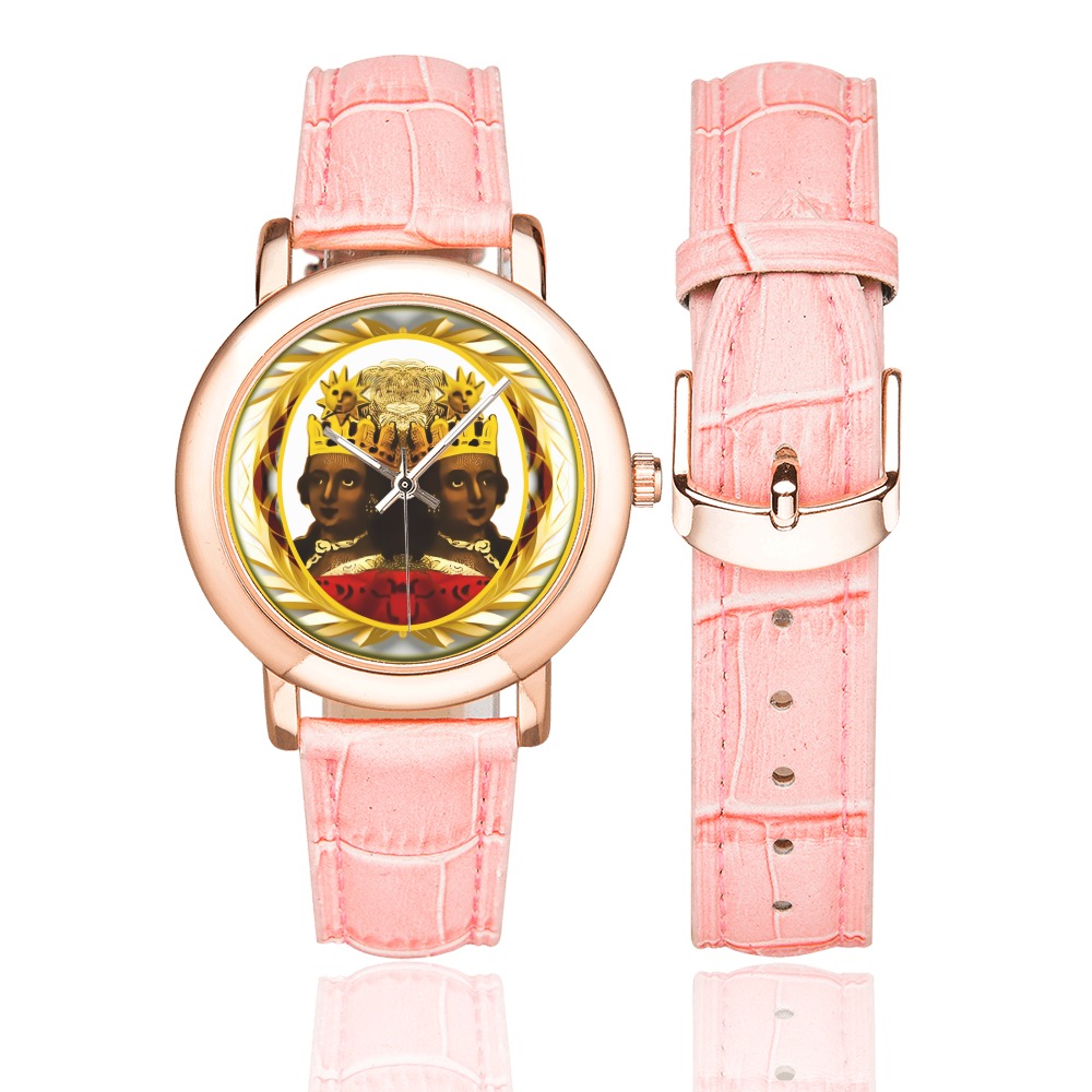 New-Empress-Design-WATCH Women's Rose Gold Leather Strap Watch(Model 201)