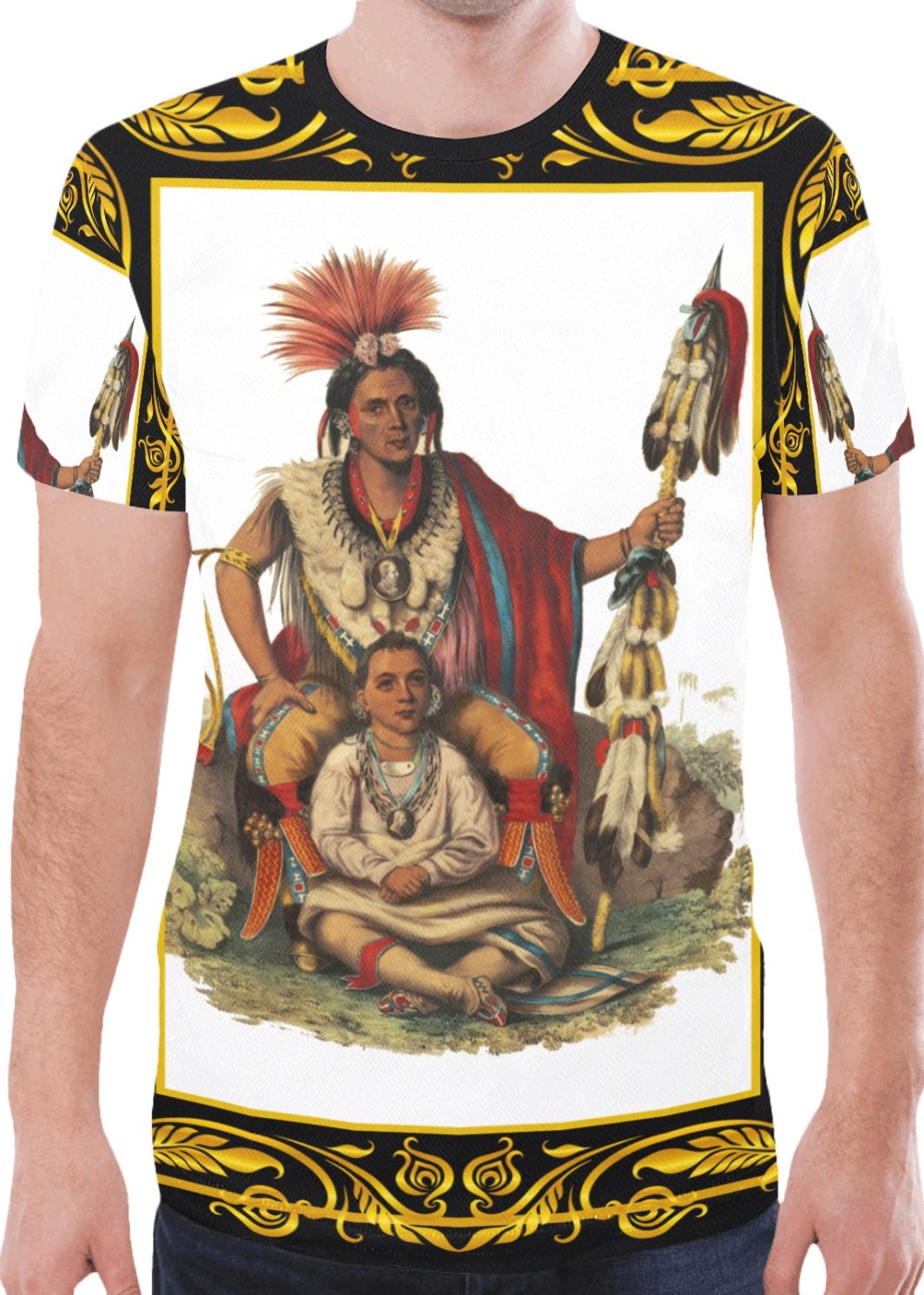 A4 Chief Keokuk New All Over Print T-shirt for Men (Model T45)