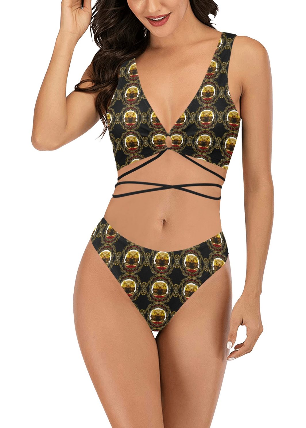 royalty-4 Cross String Bikini Set (Model S29)