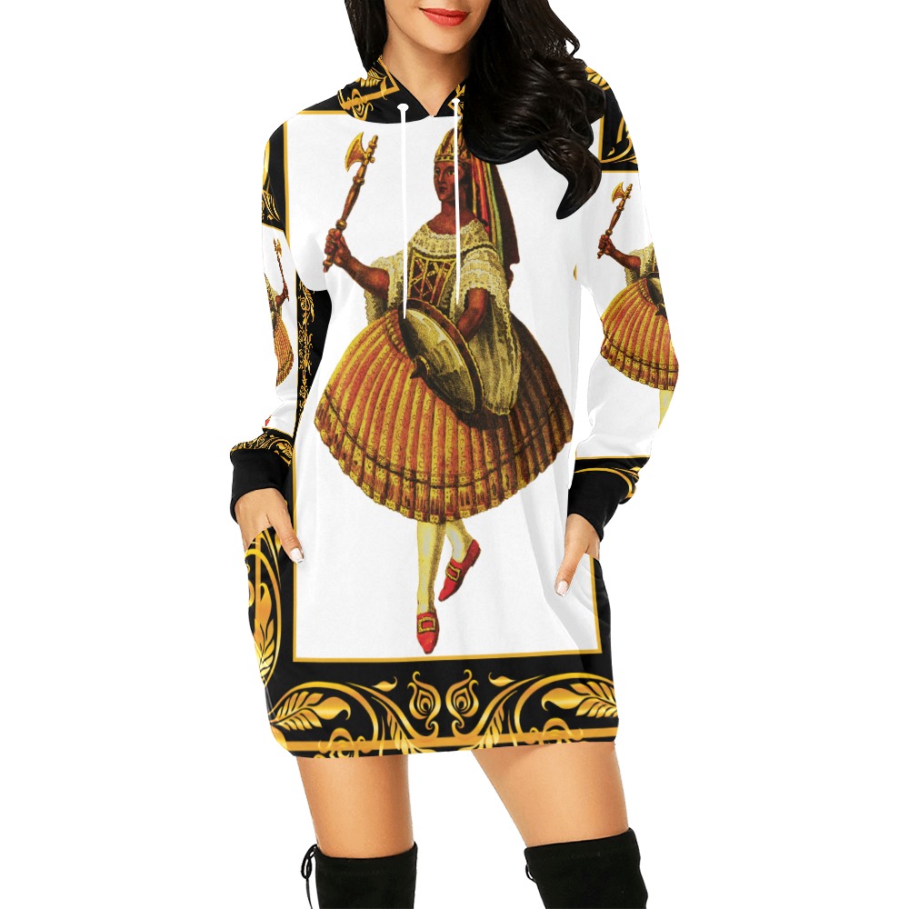 Empress  Mama Hoodie Mini Dress 2022 All Over Print Hoodie Mini Dress (Model H27)