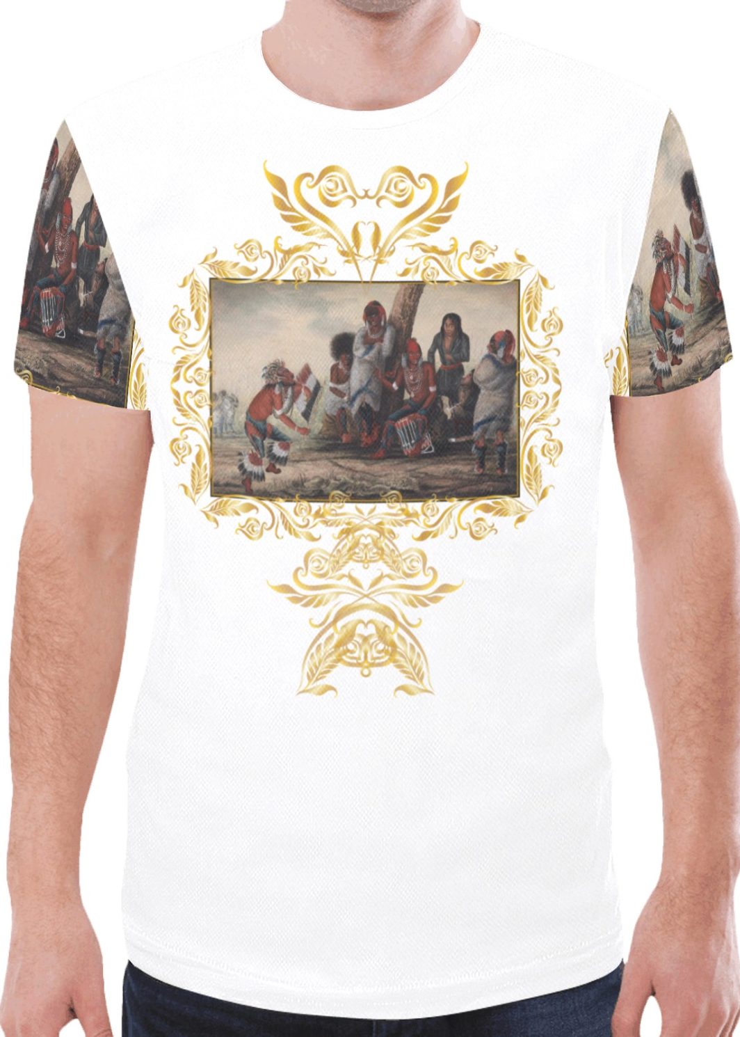 A4 Mississipi Indians AOP Tshirt White New All Over Print T-shirt for Men (Model T45)