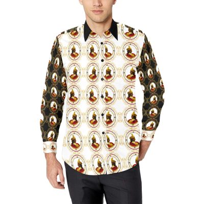 A4 Emperor AOP Dress Shirt Black Collar Men's All Over Print Casual Dress Shirt (Model T61)