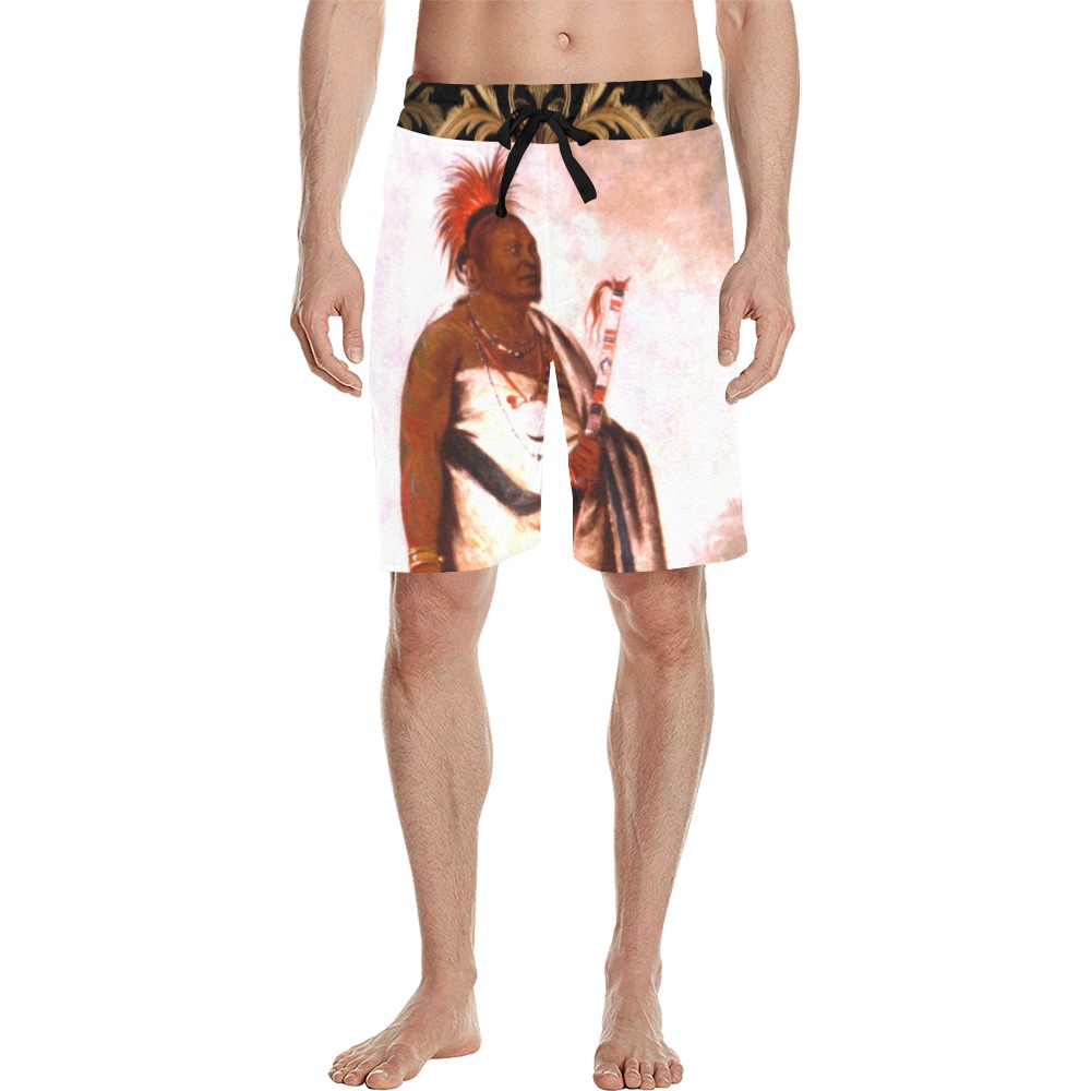 Tchong-tas-sáb-bee Black Dog Second Chief-ready Men's All Over Print Casual Shorts (Model L23)