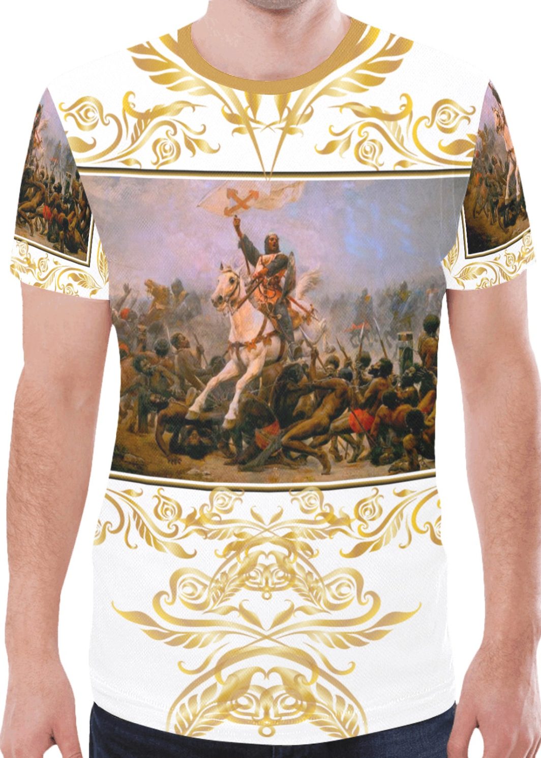 Matamoros AOP Tshirt White New All Over Print T-shirt for Men (Model T45)