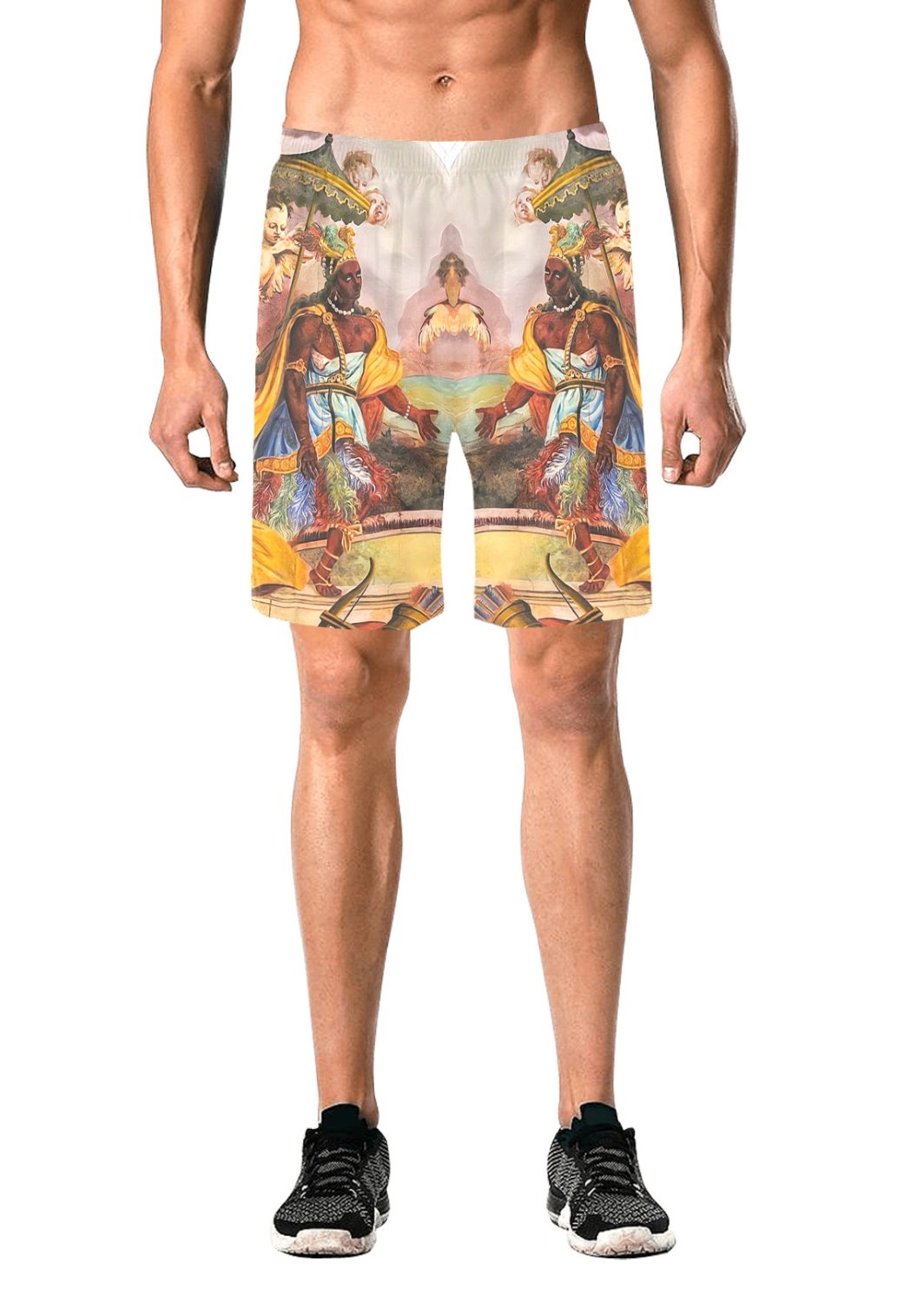 AMERICA EXCLUSIVE-Shorts Men's All Over Print Elastic Beach Shorts (Model L20)