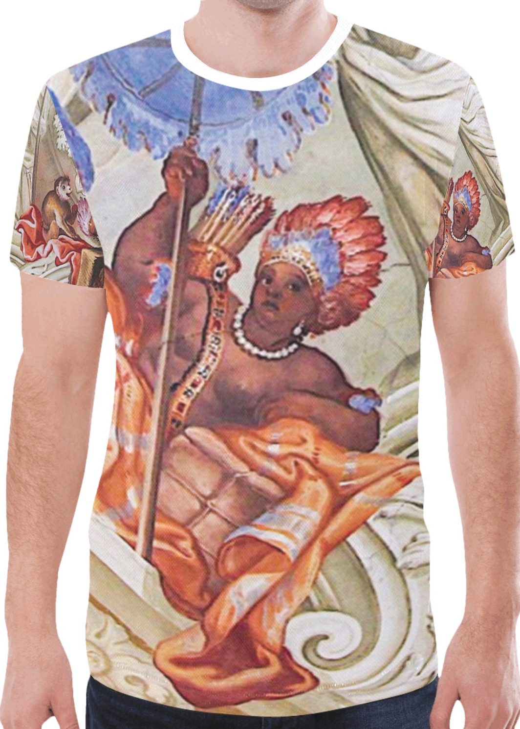 A4 AMERICAN PALACE FRESCO WHITE New All Over Print T-shirt for Men (Model T45)