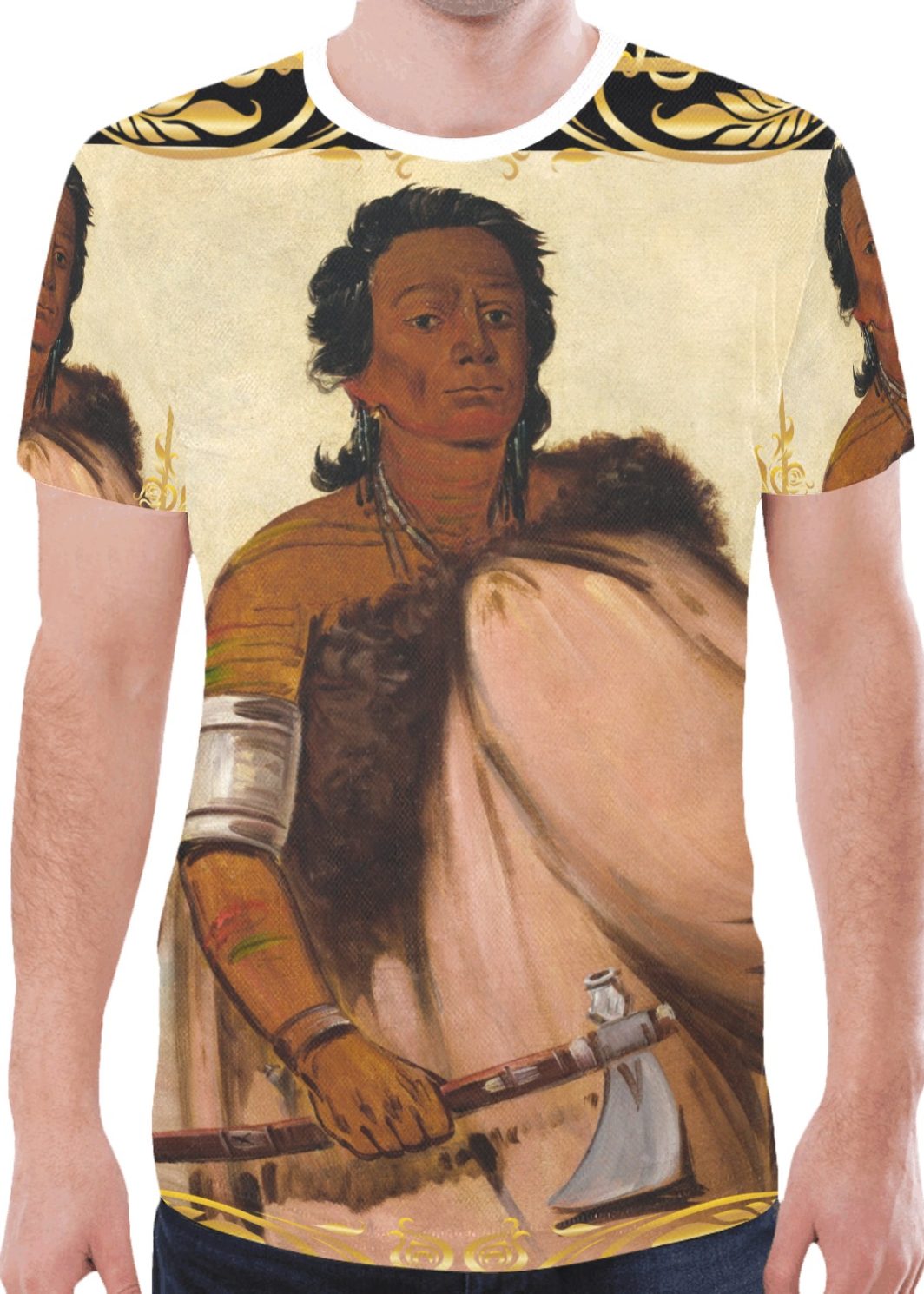 A4 AH’-SHO-COLE ROTTEN FOOT A NOTED WARRIOR BLACK New All Over Print T-shirt for Men (Model T45)