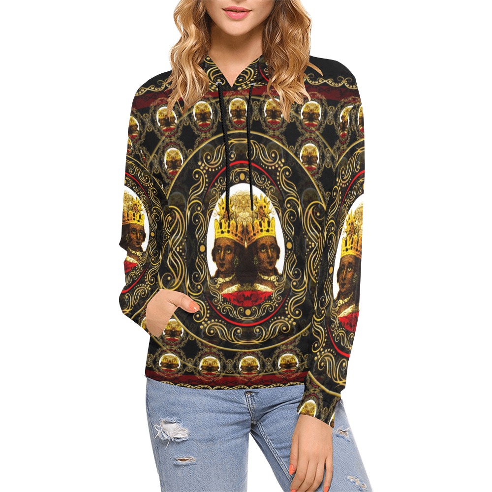 Empress BW Hoodie 2022 All Over Print Hoodie for Women (USA Size) (Model H13)