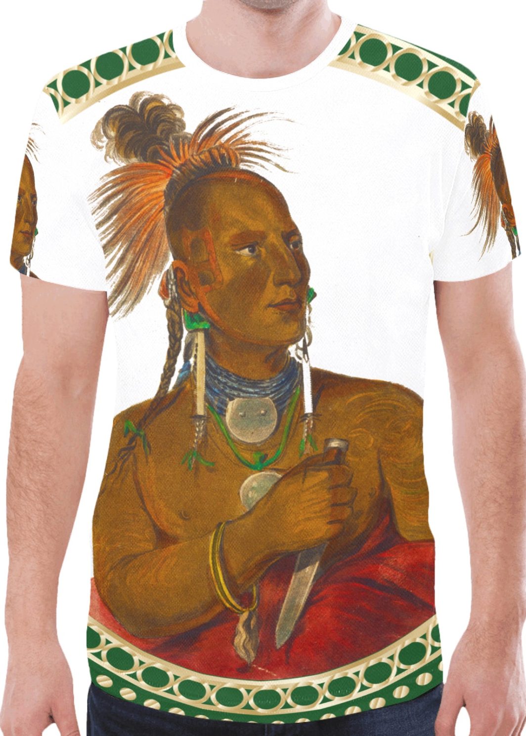 A4 Meachoshingaw Konza Warrior New All Over Print T-shirt for Men (Model T45)